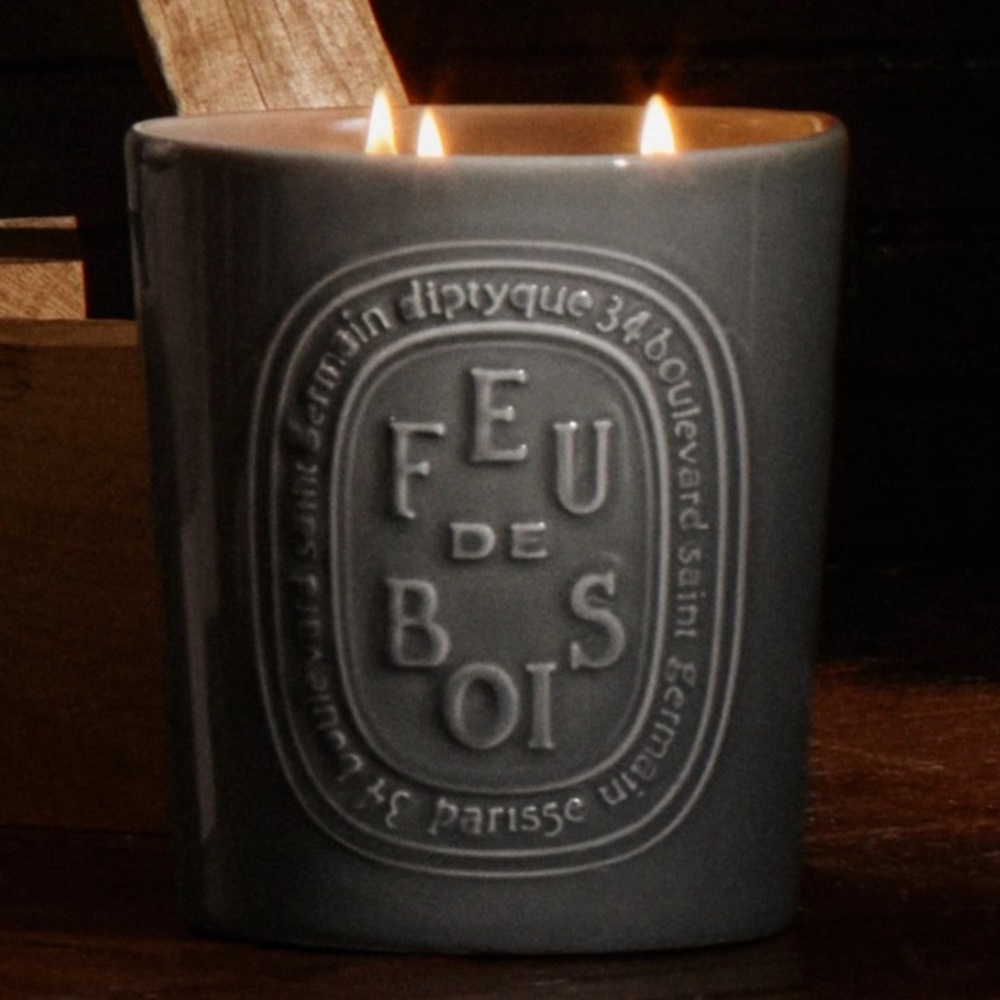 Diptyque Feu de Bois Candle 600g DIPTYQUE WOOD FIRE LARGE CANDLE 3 Wick Candle